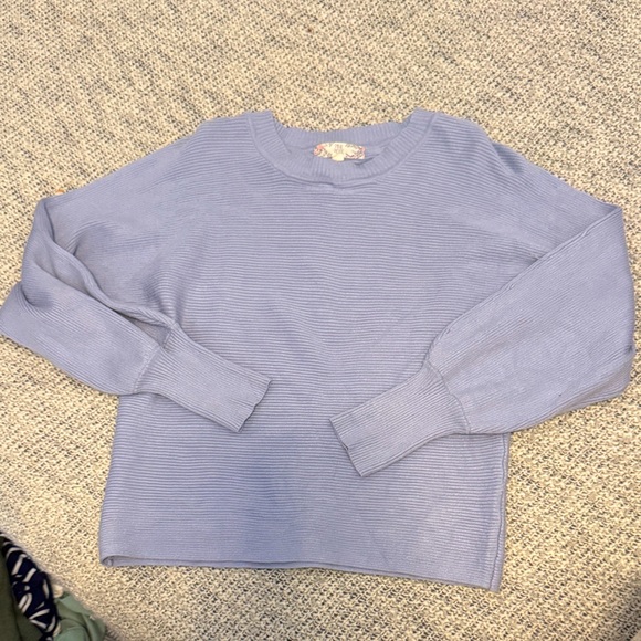 Light Blue Ribbed Sweater - Picture 1 of 3